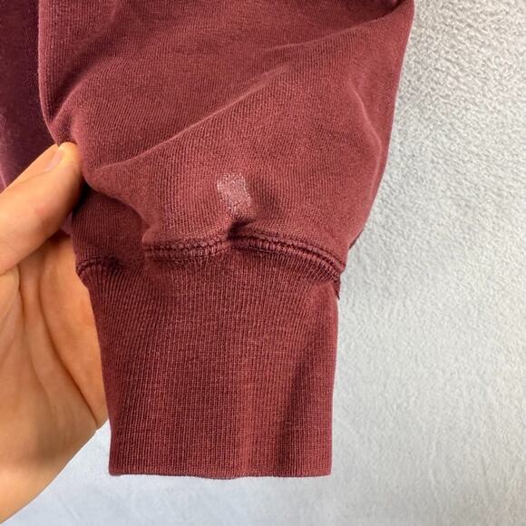 Vintage Ralph Lauren Sweatshirt men's large Red maroon Crewneck Pony Embroidered - Picture 8 of 11